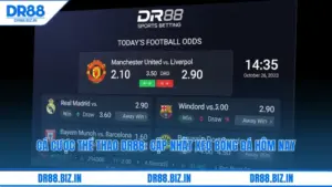 Cá cược thể thao DR88: Cập nhật kèo bóng đá, tỷ lệ cược hôm nay