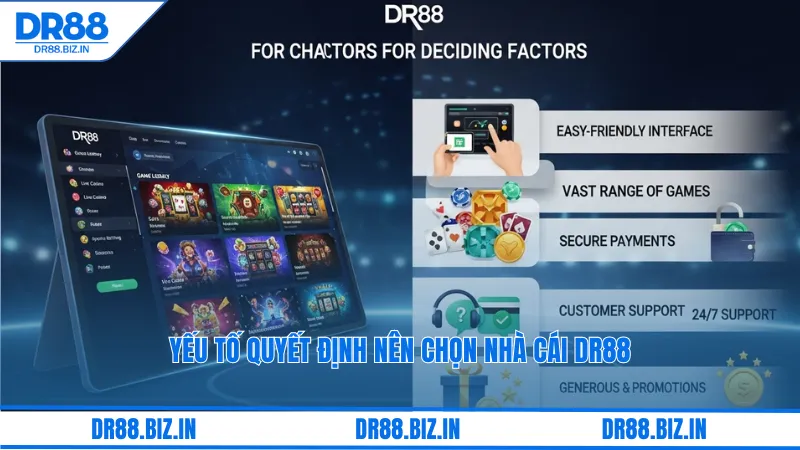 Yếu tố quyết định nên chọn nhà cái dr88